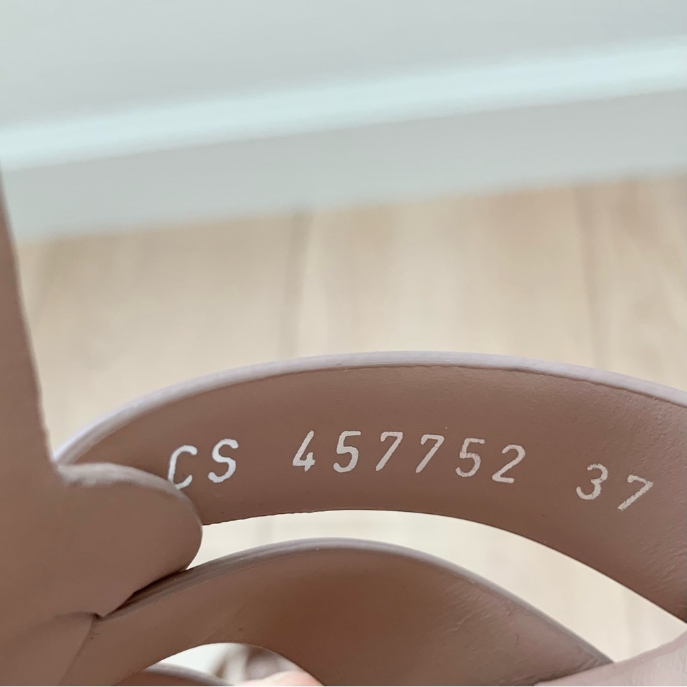 ๐ Saint Laurent Nude Patent Leather Tribute 105 Platform Sandals High Heels 37 - Picture 14 of 16